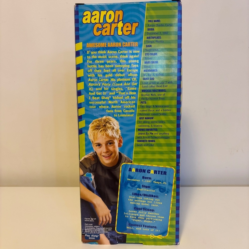 Play Along 2001 Collectible Aaron Carter Barbie Doll Action Figure New in Box - Picture 2 of 3